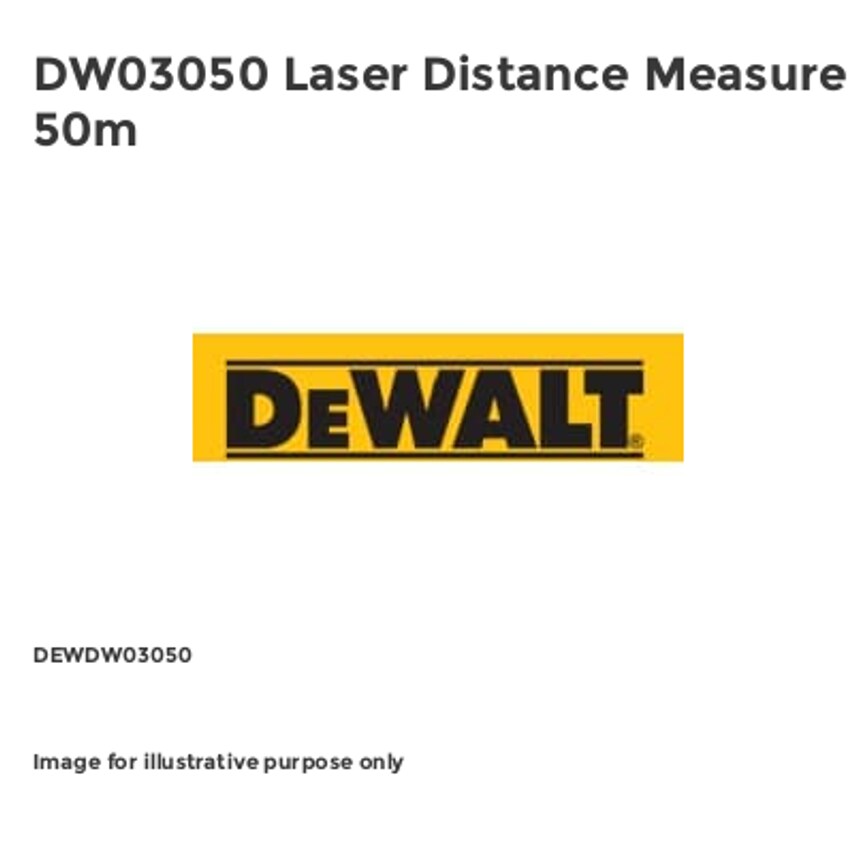 DW03050 Laser Distance Measure 50m DEWDW03050