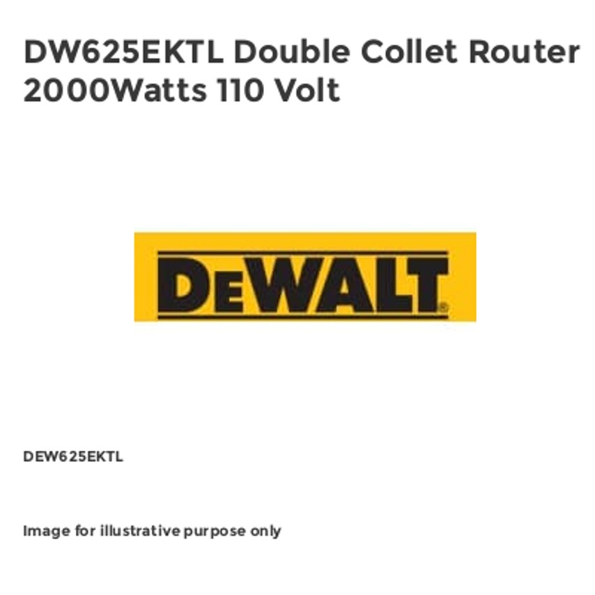 DW625EKTL Double Collet Router 2000Watts 110 Volt