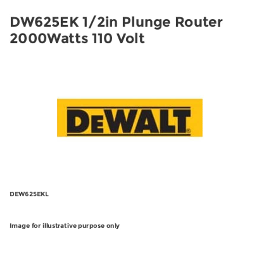DW625EK 1/2in Plunge Router 2000Watts 110 Volt