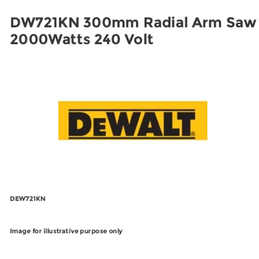 DW721KN 300mm Radial Arm Saw 2000Watts 240 Volt DEW721KN