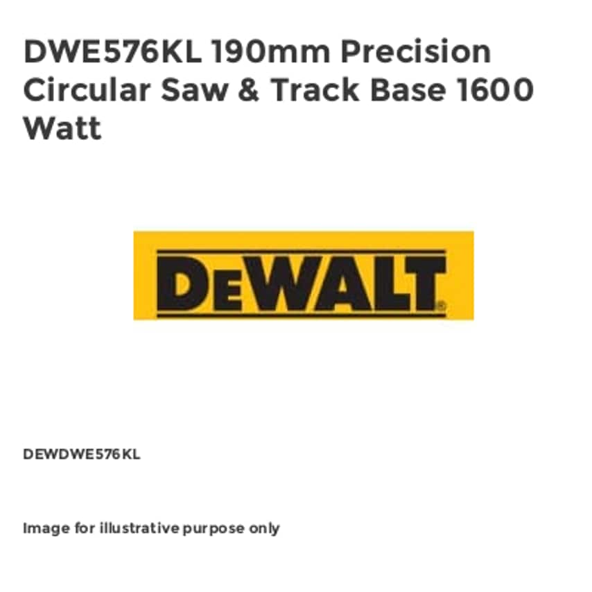 DWE576KL 190mm Precision Circular Saw & Track Base 1600 Watt
