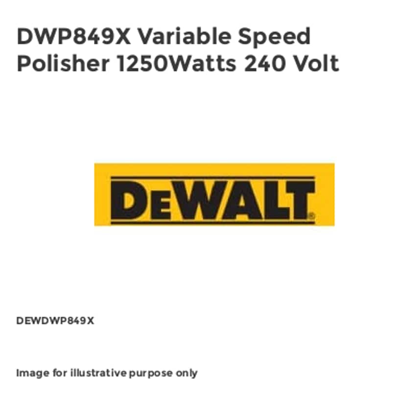 DWP849X Variable Speed Polisher 1250Watts 240 Volt DEWDWP849X