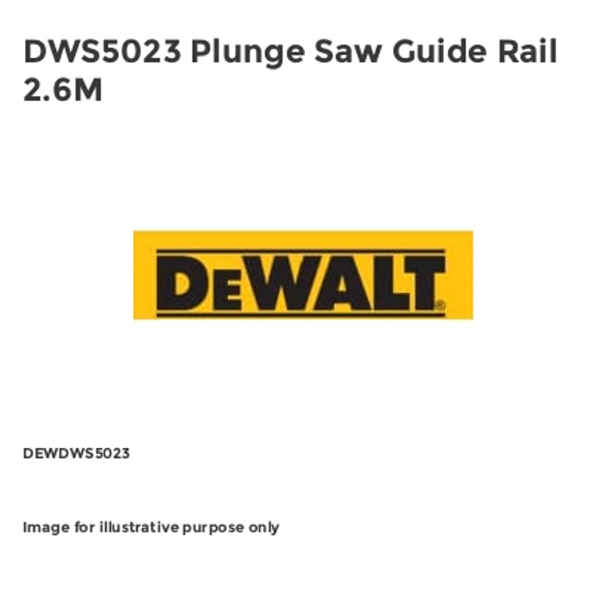 DWS5023 Plunge Saw Guide Rail 2.6M