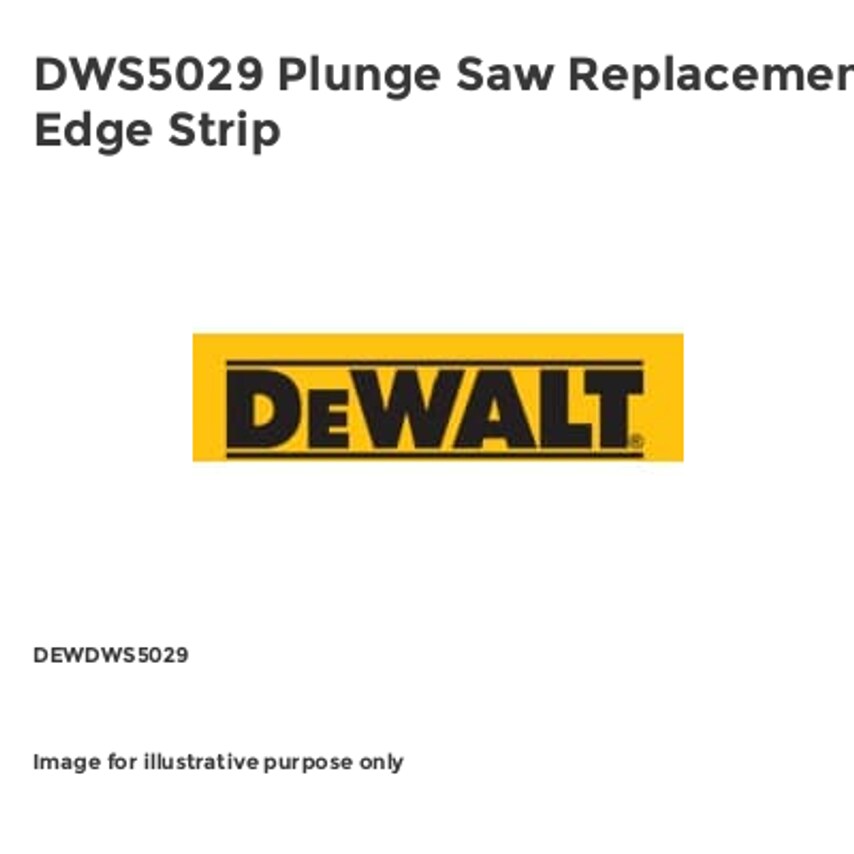 DWS5029 Plunge Saw Replacement Edge Strip