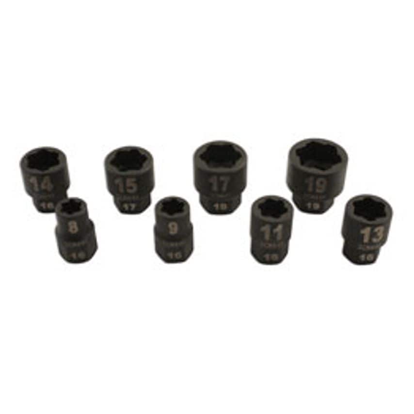 Damaged Nut/Bolt Remover 3/8"D 8 Piece