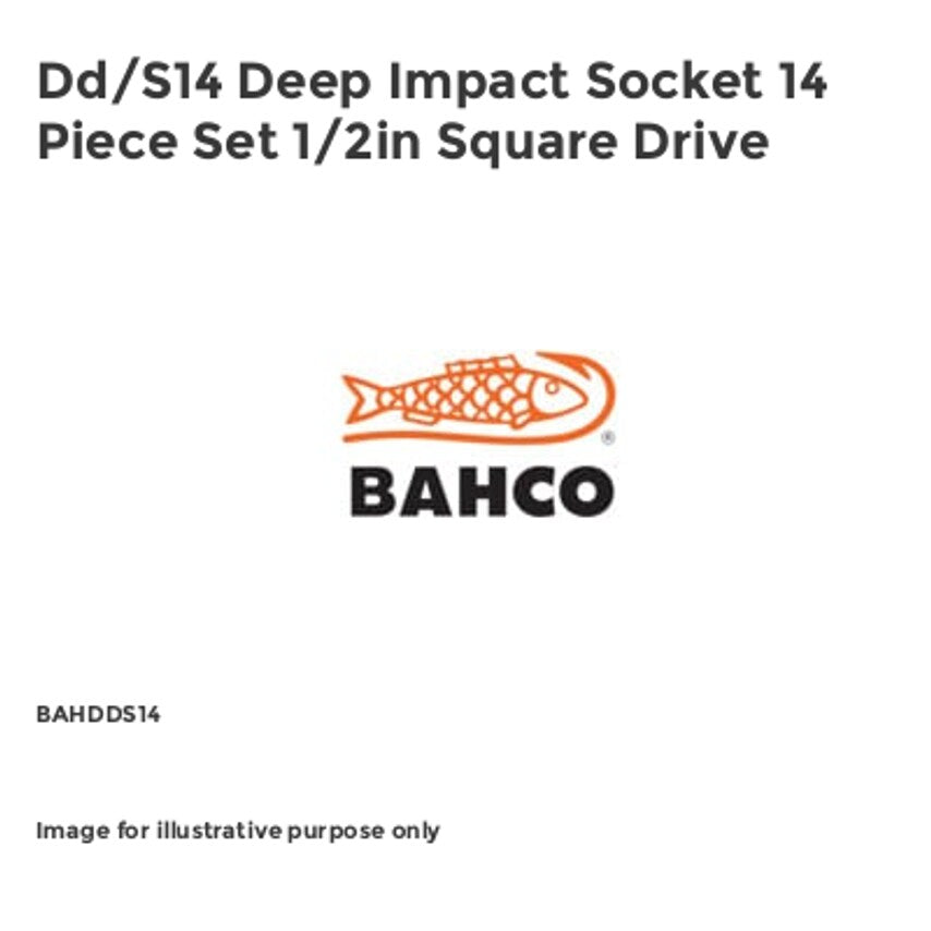 Dd/S14 Deep Impact Socket 14 Piece Set 1/2in Square Drive BAHDDS14
