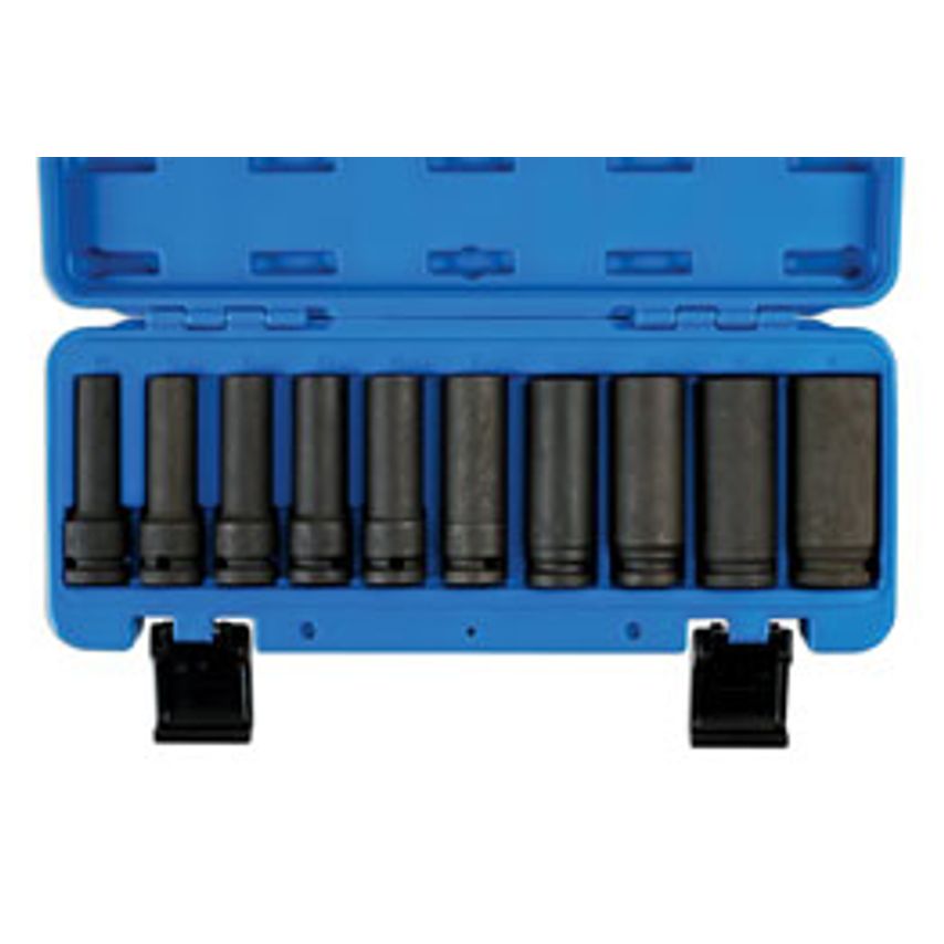 Deep Impact Socket Set 1/2"D 10 Piece