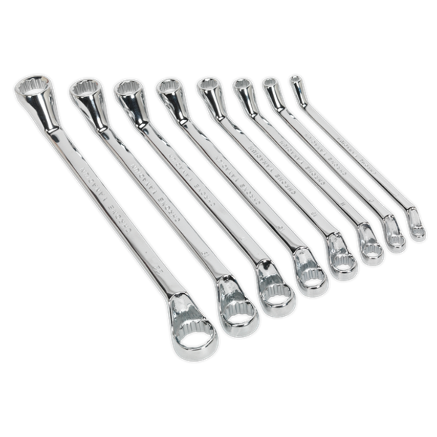 Deep Offset Ring Spanner Set8 Piece Metric