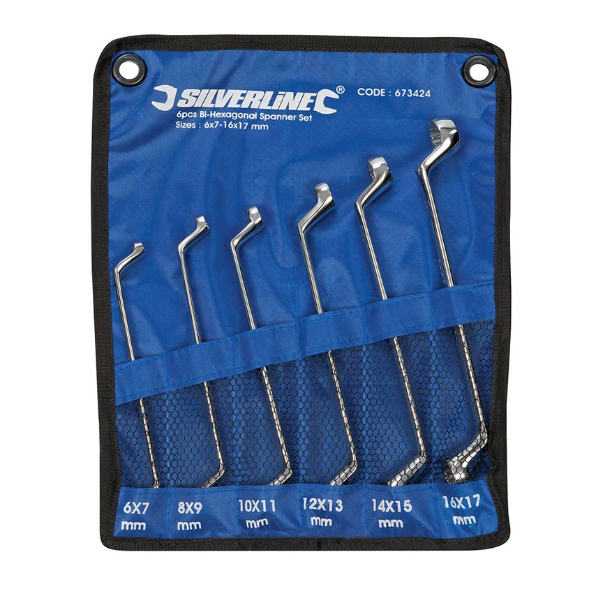 Deep Offset Ring Spanners Set 6 Piece 6 - 17mm