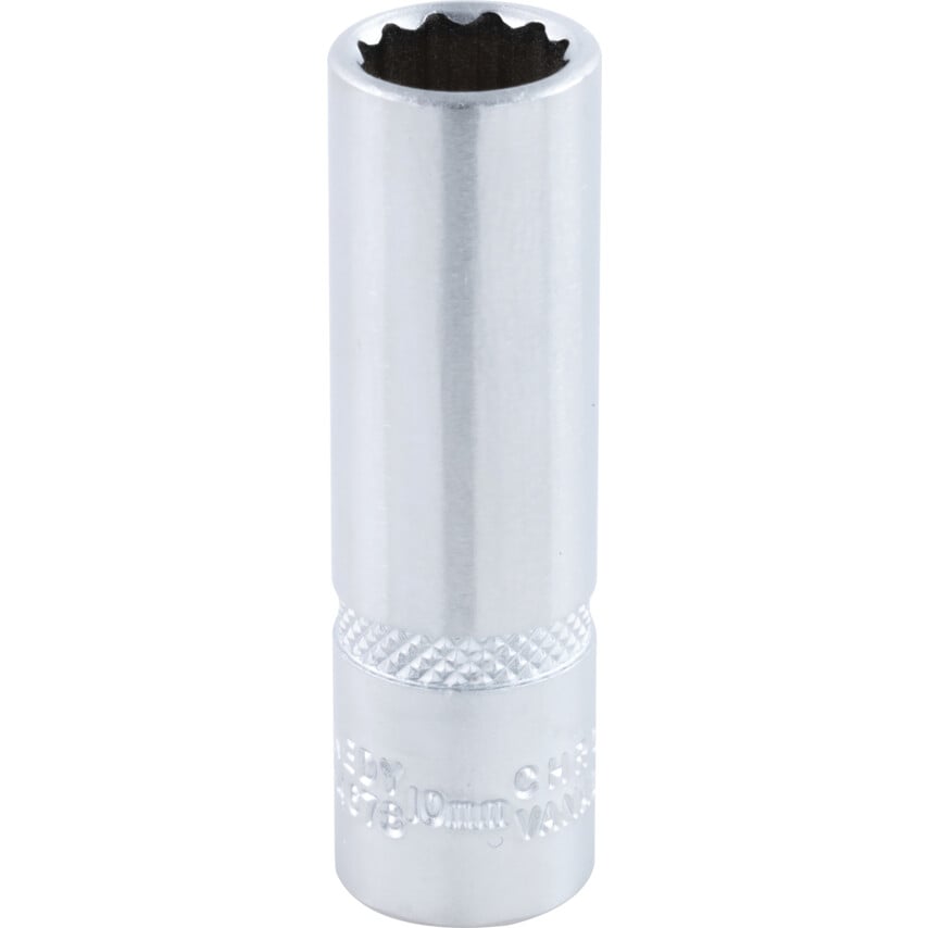 Deep Socket 10mm x 1/4" Square Drive Bi-hexagon Chrome Vanadium (12-Point)