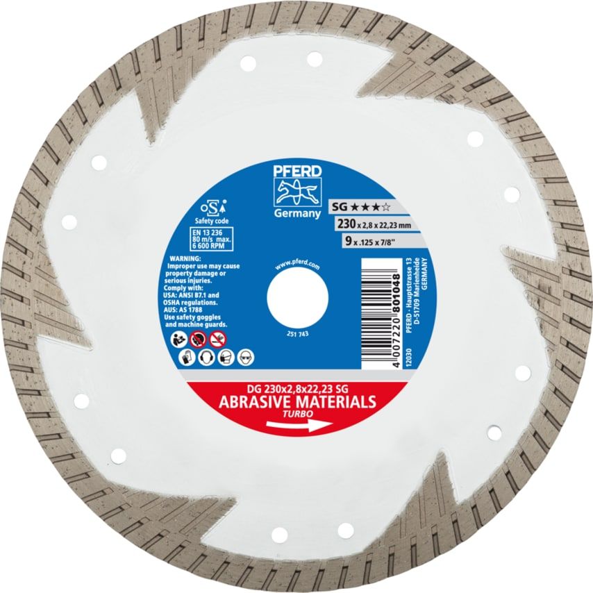 Dia Cut-off Whl DG 230X2,8X22,23 SG