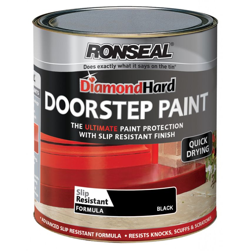 Diamond Hard Door Step Paint 750ml Black