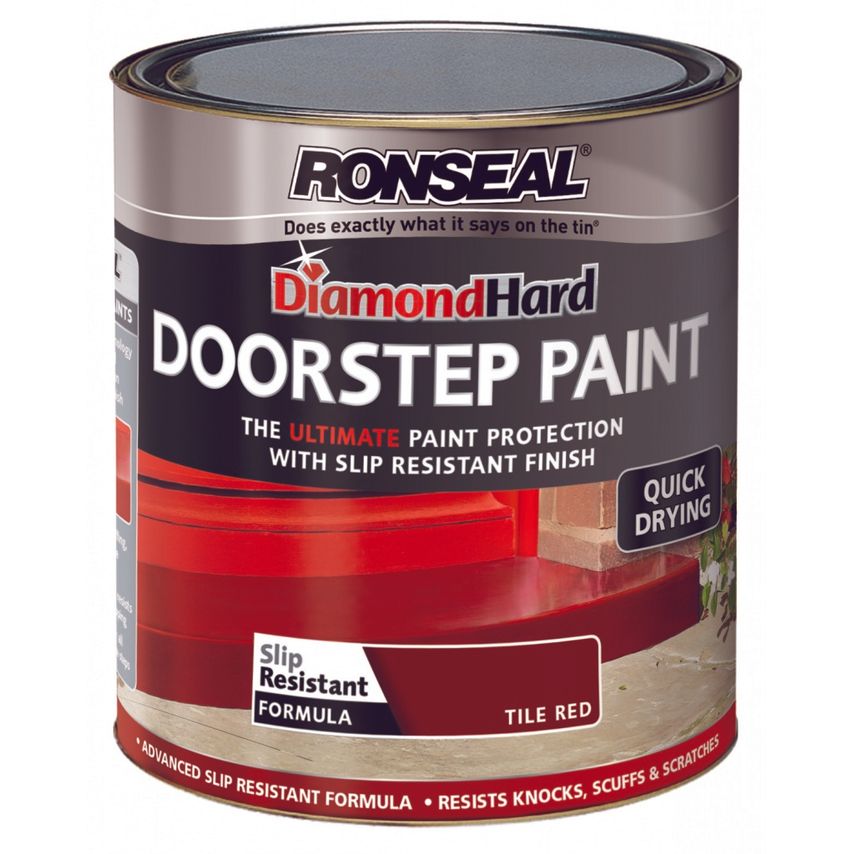 Diamond Hard Door Step Paint 750ml Red