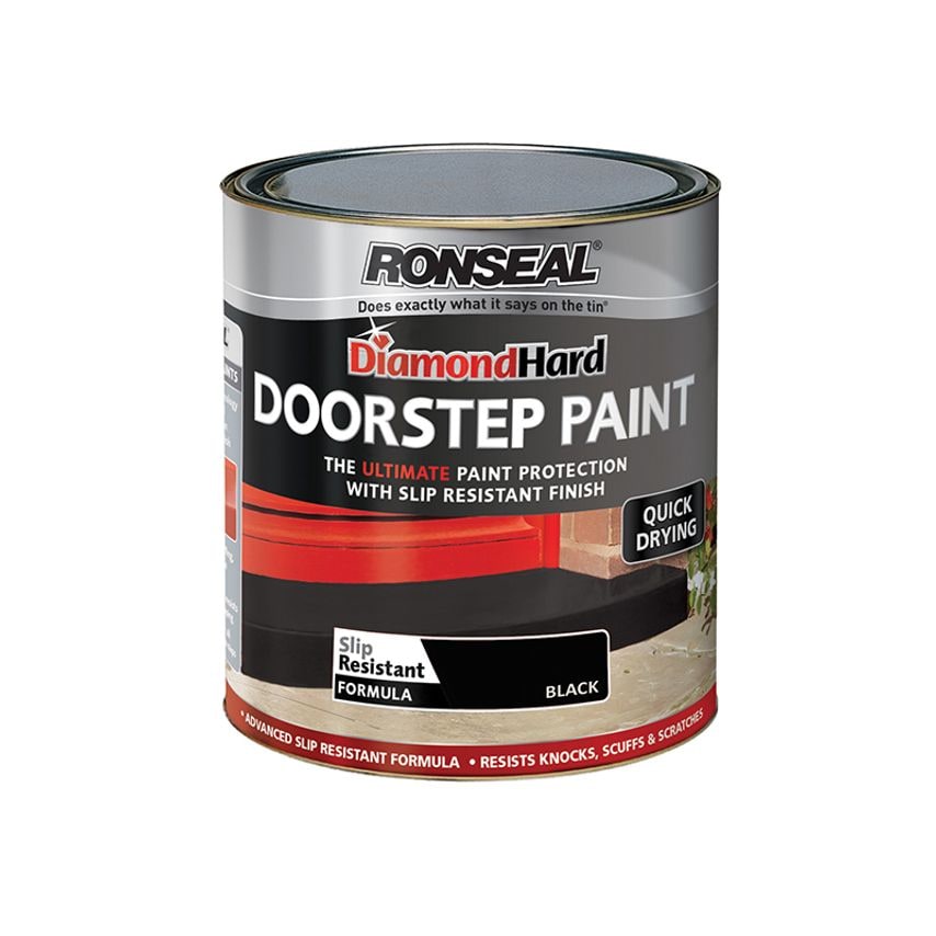 Diamond Hard Doorstep Paint Black 250ml RSLDHDSPB250