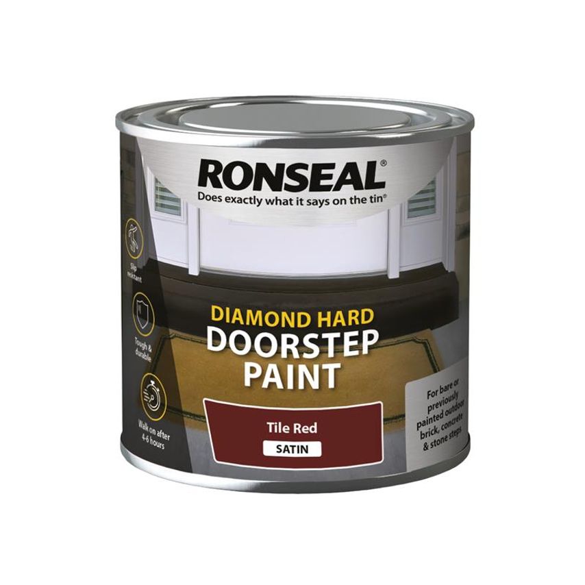 Diamond Hard Doorstep Paint Red 250ml RSLDHDSPR250