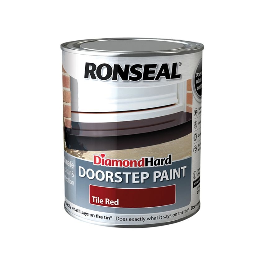 Diamond Hard Doorstep Paint Tile Red 750ml RSLDHDSPR750