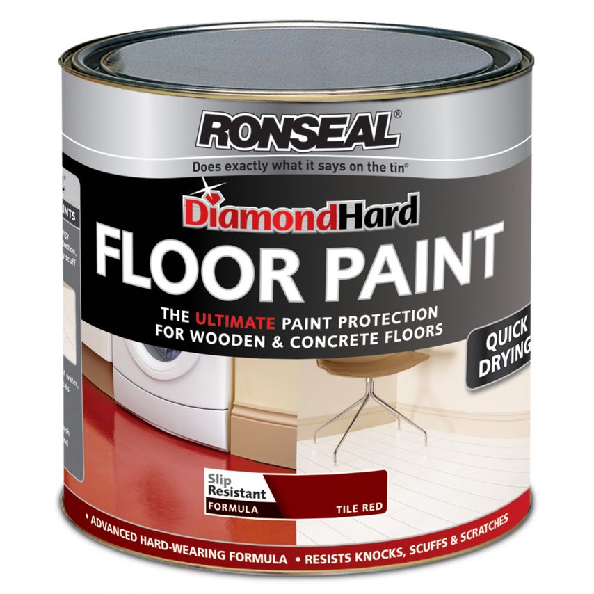 Diamond Hard Floor Paint 750ml Red