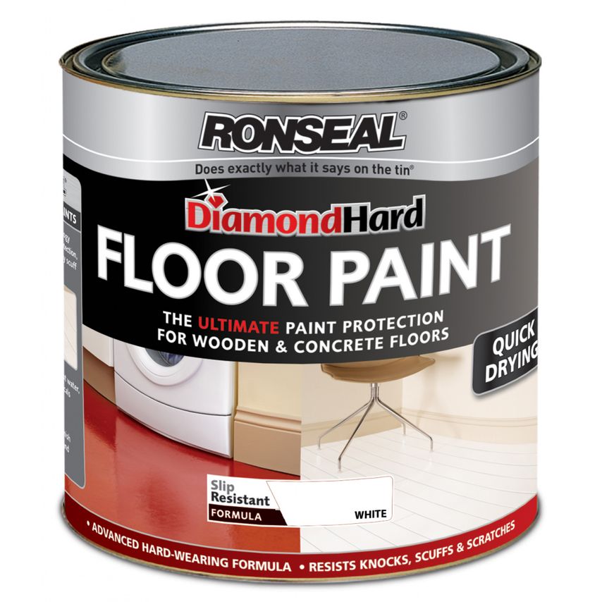 Diamond Hard Floor Paint 750ml White