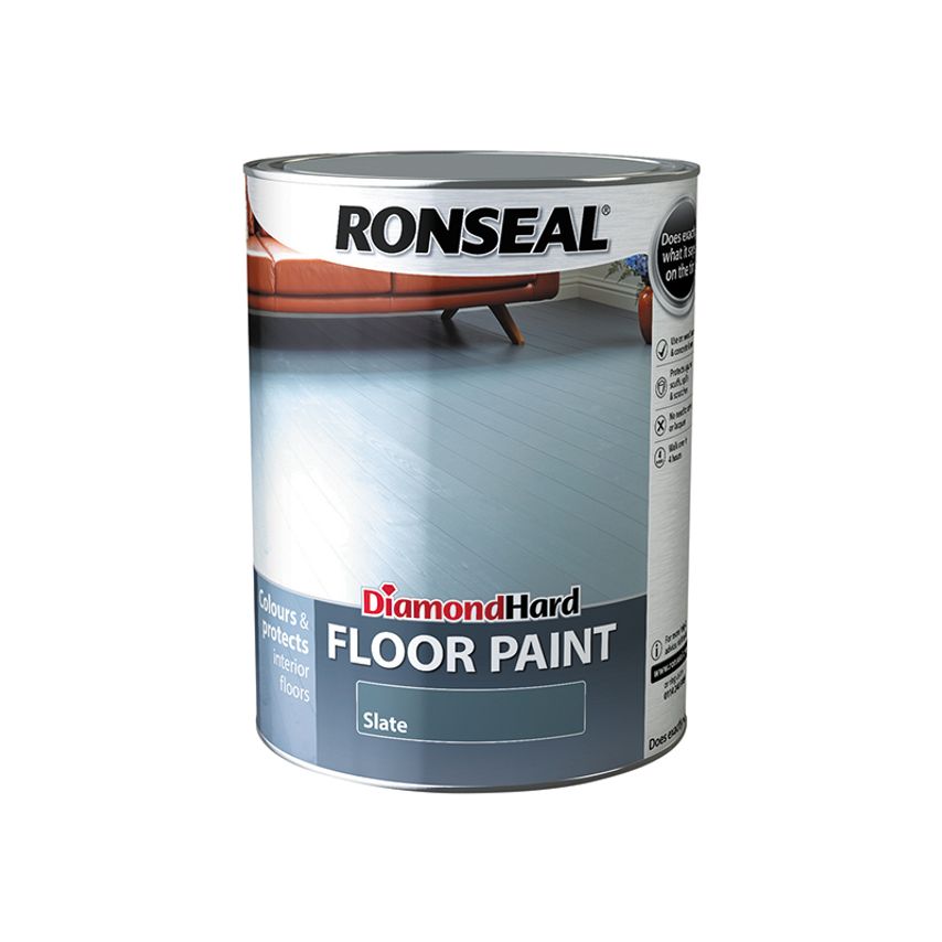 Diamond Hard Floor Paint Satin Slate 5 litre RSLDHFPSL5L
