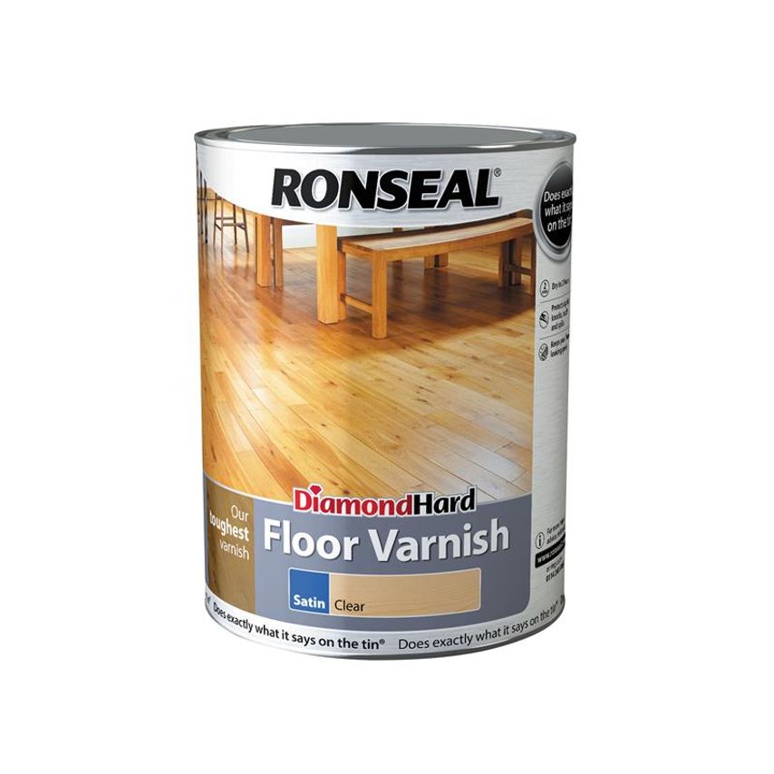 Diamond Hard Floor Varnish Satin 5 litre RSLDHFVS5L