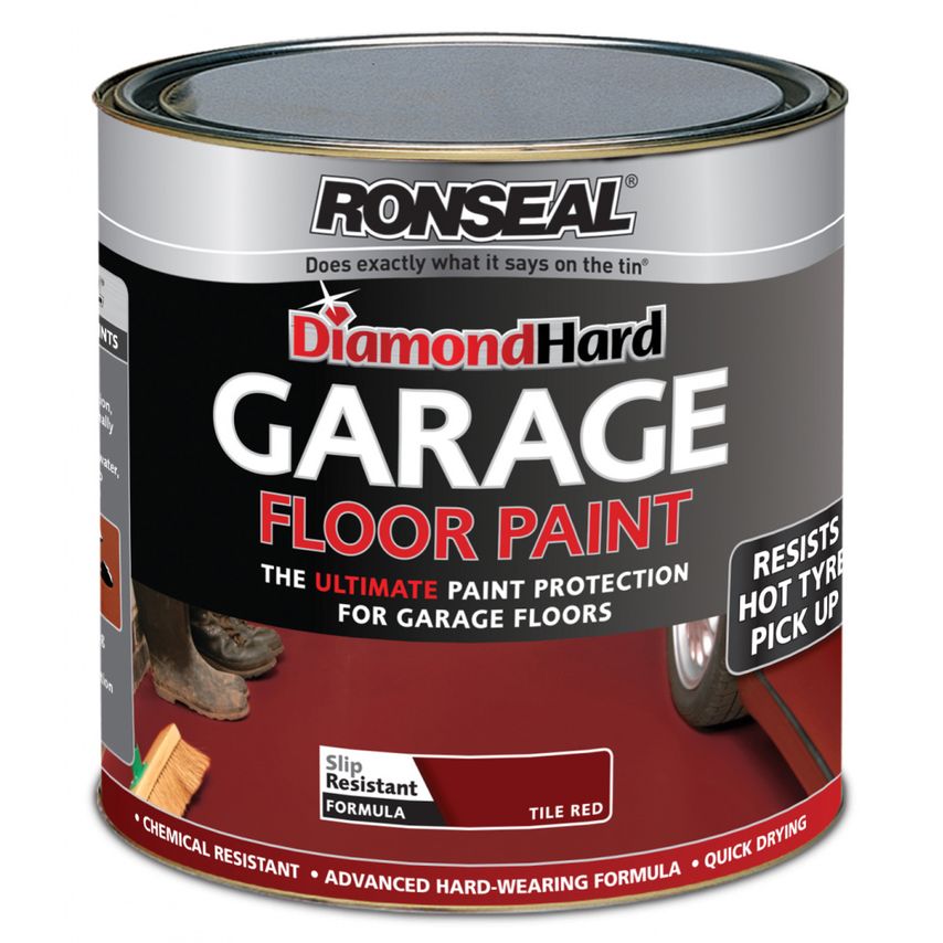Diamond Hard Garage Floor Paint 2.5L Red