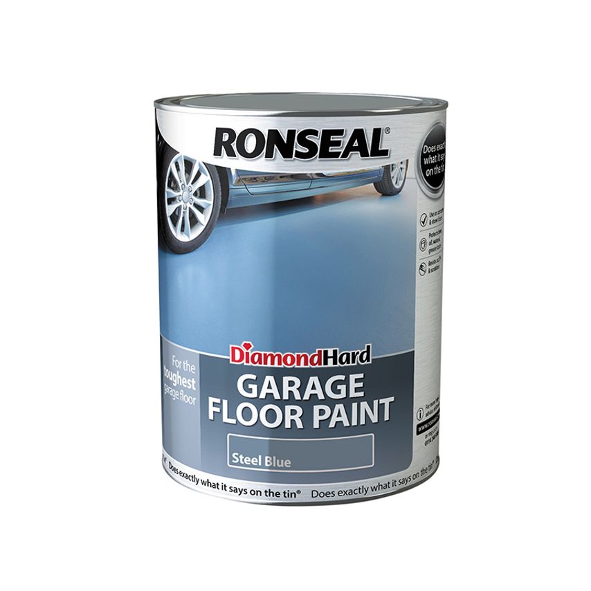 Diamond Hard Garage Floor Paint Steel Blue 5 litre RSLDHGFPSB5L