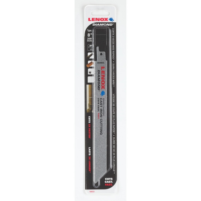 Diamond Reciprocating Saw Blade for Cast Iron - 203 x 19 x 1.0mm