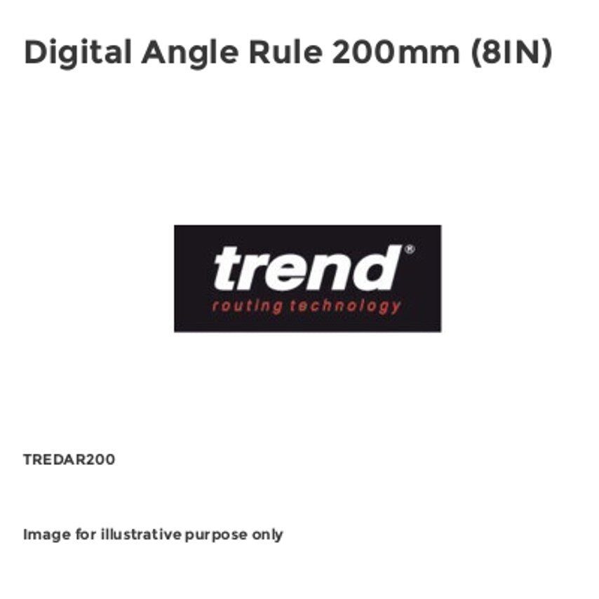 Digital Angle Rule 200mm (8IN) TREDAR200