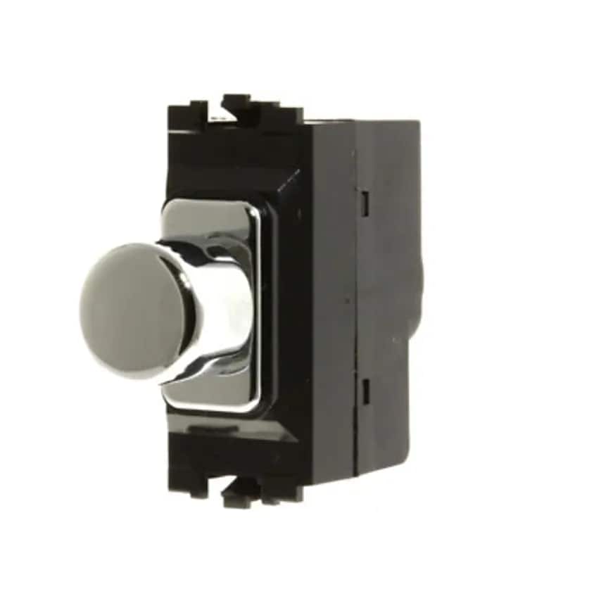 Dimmer Switch 1 Gang 2 Way 1 Module 220W Lacquered Brushed Stainless ST