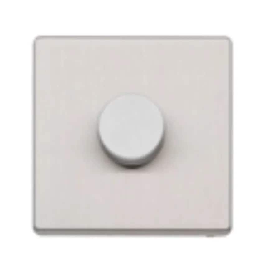 Dimmer Switch 1 Gang 2 Way 500W Lacquered Brushed Stainless Steel