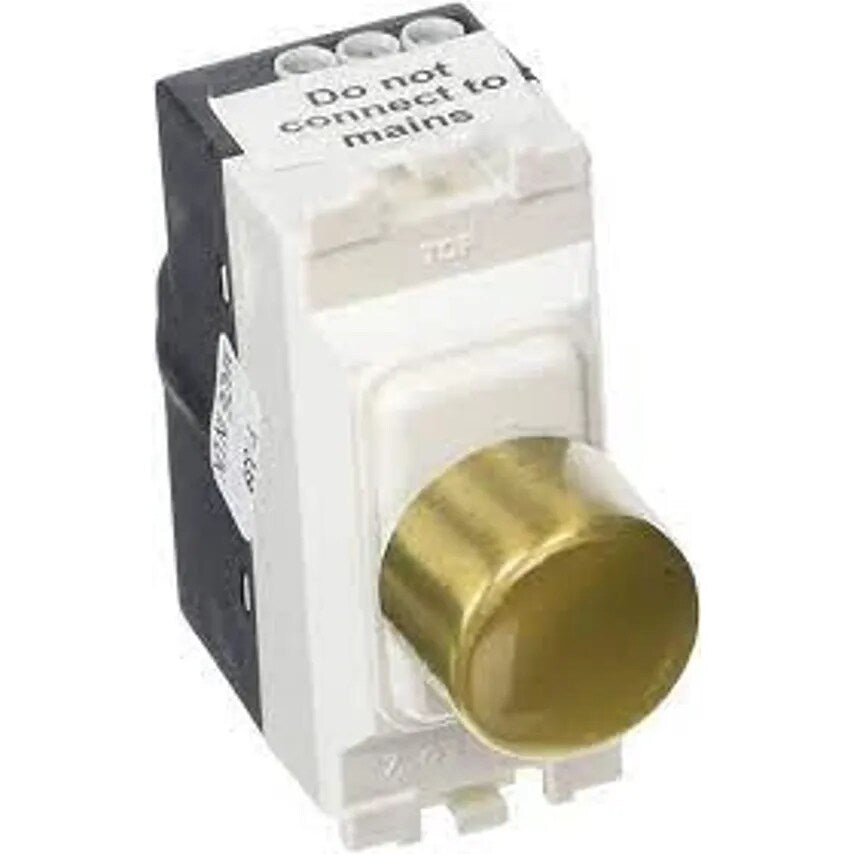 Dimmer Switch Fluorescent Grid 10V Satin Gold White Insert