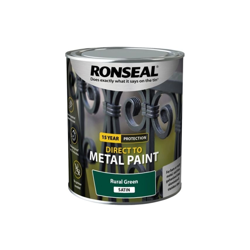 Direct to Metal Paint 750ml Rural Green Satin