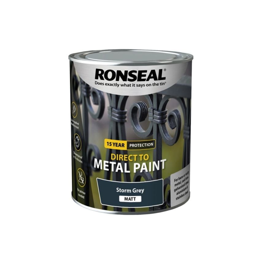Direct to Metal Paint 750ml Storm Grey Matt