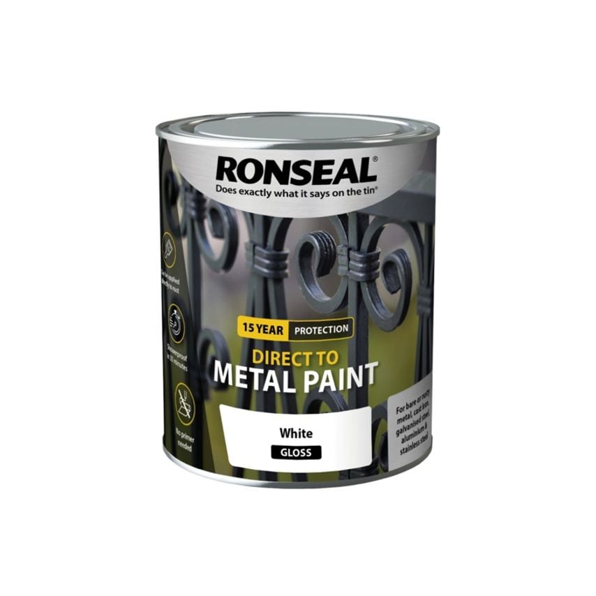 Direct to Metal Paint 750ml White Gloss