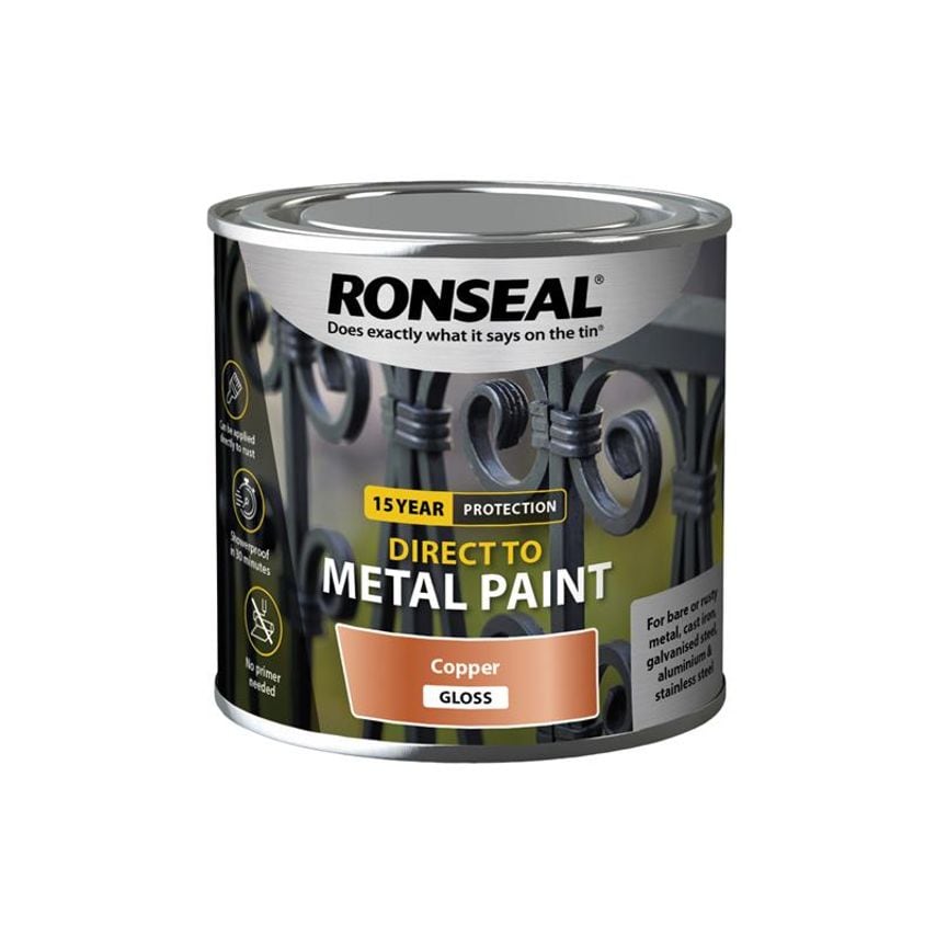 Direct to Metal Paint Copper Gloss 250ml RSLDTMCG250