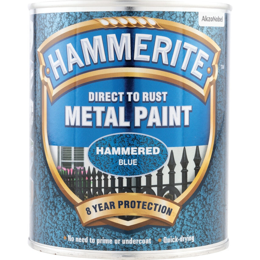 Direct to Rust Hammered Blue Metal Paint - 750ML