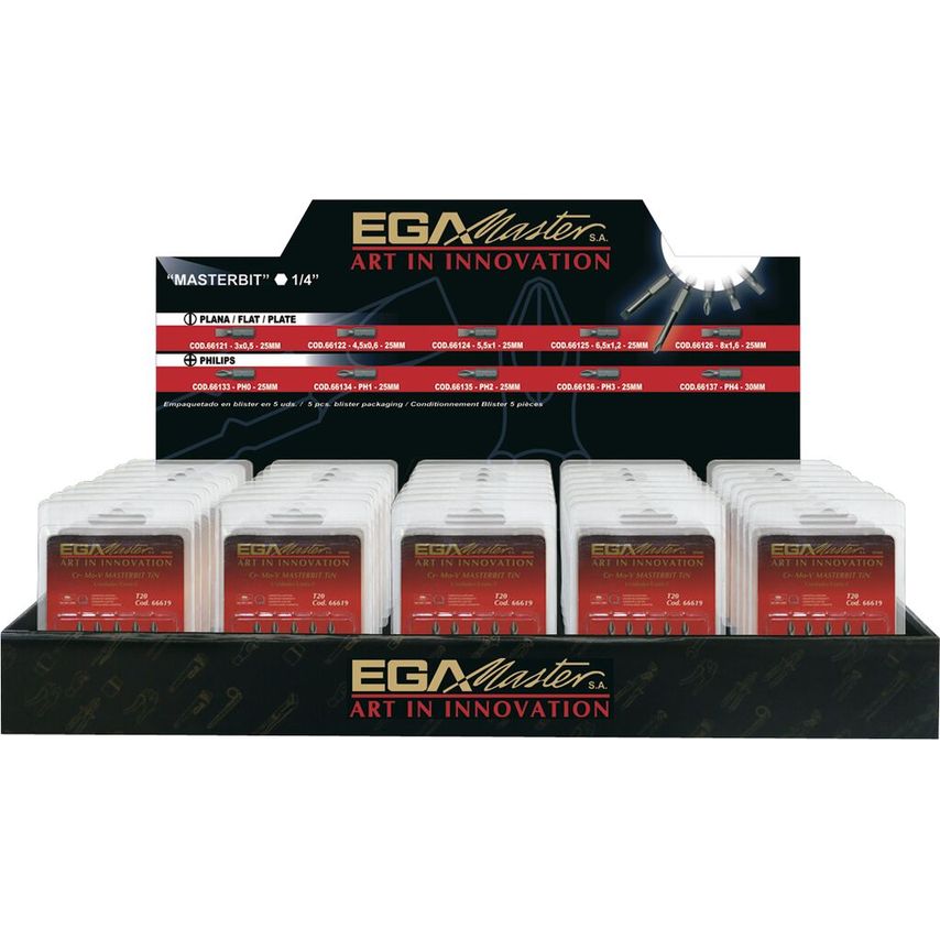 Display with Pz and Hex Bits (25 mm) Masterbit 55646