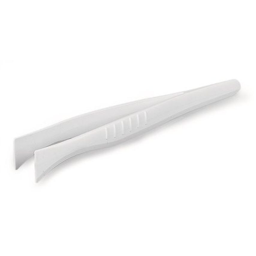 Disposable 130 mm Pair of Tweezers Straight Flat Tips 100 Units