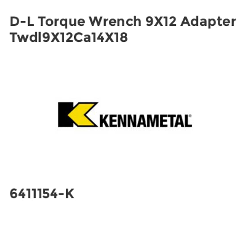 D-l Torque Wrench 9 x 12 Adapter TWDL9X12CA14X18