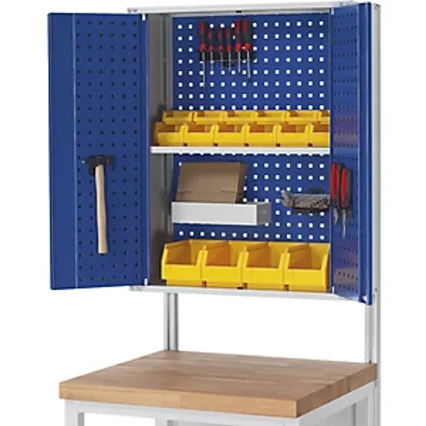 Double Door Cupboard, For Work Table, For Bay Width 750mm
