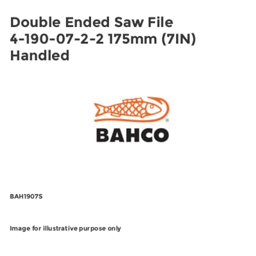 Double Ended Saw File 4-190-07-2-2 175mm (7IN) Handled BAH1907S