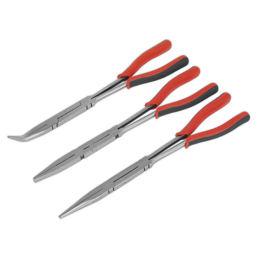 Double Joint Pliers Set 3 Piece Long Reach 335mm