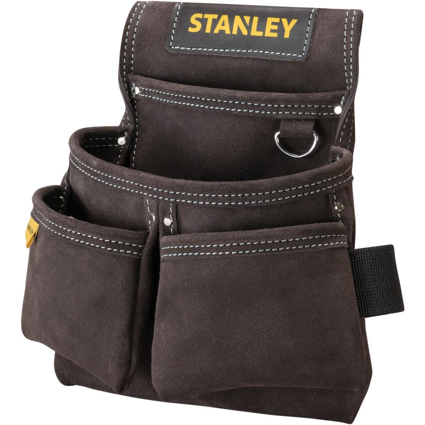 Double Nail Leather Pocket Pouch