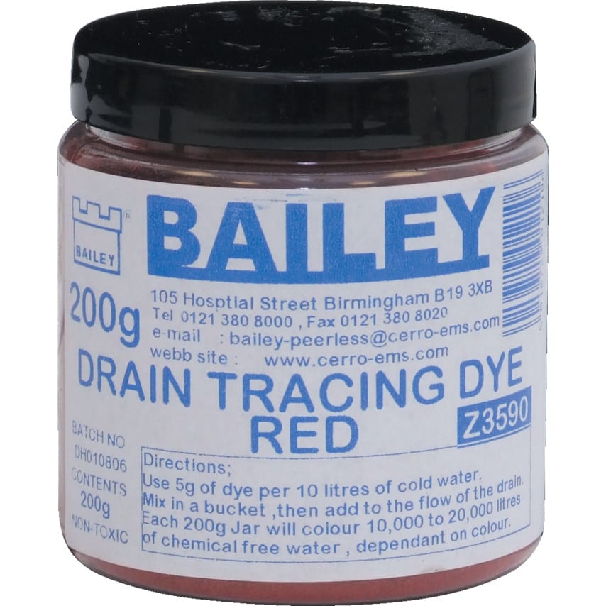 Drain Trace Dye Red 200GM