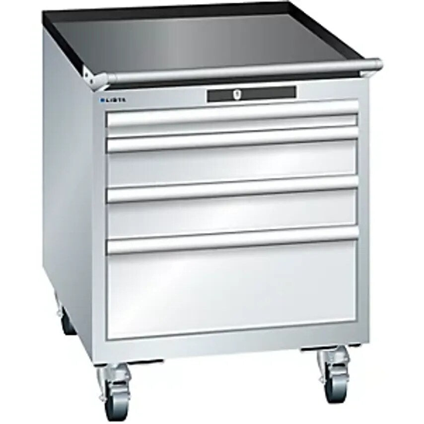 Drawer Cupboard, Width 564mm, Mobile, 4 Drawers, HxD 723 X 725mm, Light Grey
