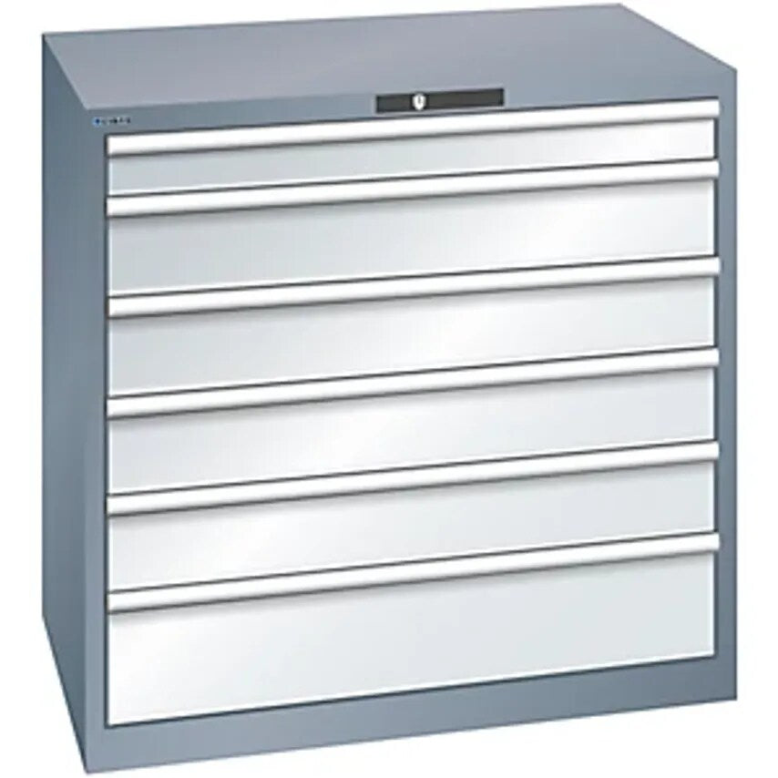 Drawer Cupboard - Sheet Steel - Metallic Grey/Light Grey