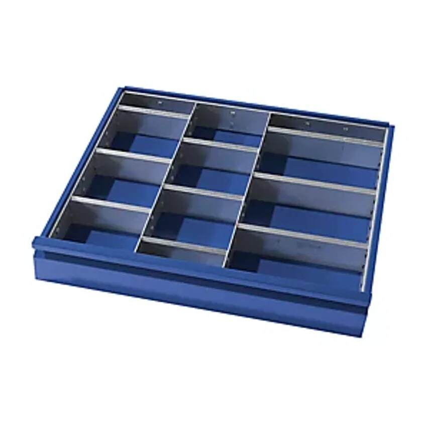 Drawer Dividers, 2 Partitions, 9 Plug-In Dividers, For Drawer Height 60 + 90mm