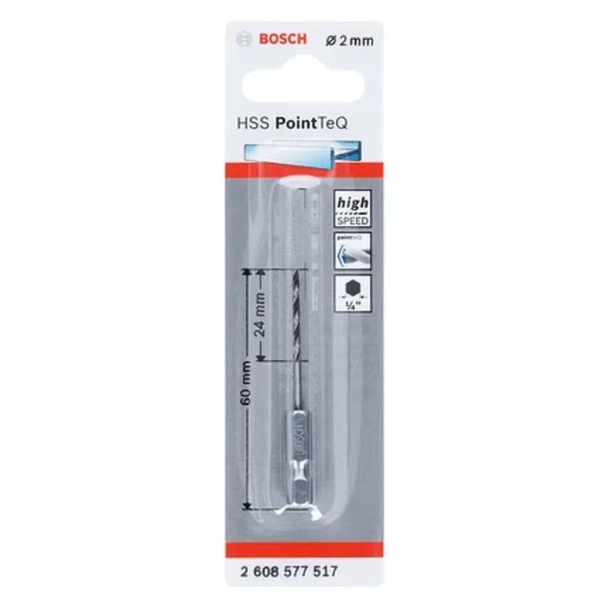 Drill Bit PointTeQ Hex 2mm HSS