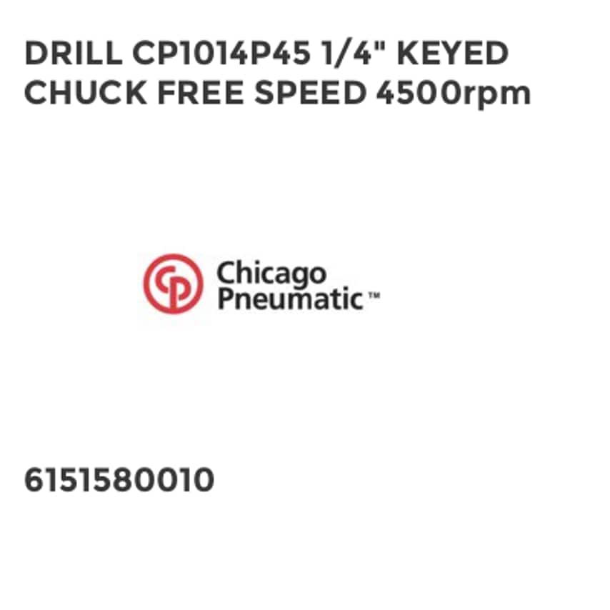 Drill CP1014P45 1/4" Keyed Chuck Free Speed 4500RPM