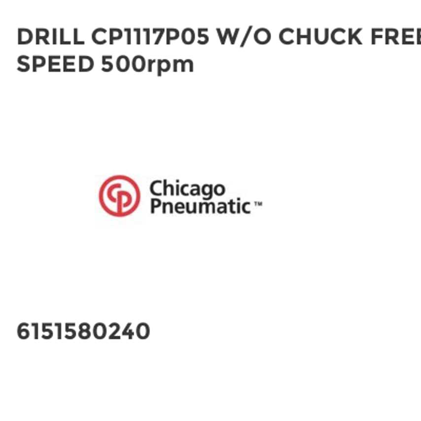 Drill CP1117P05 without Chuck Free Speed 500RPM